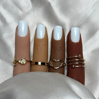 Blanc Neige Éternelle - Carré Moyen - Mella Nails