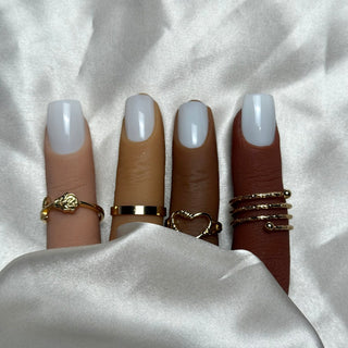 Blanc Perle de Lait - Ballerine Moyen - Mella Nails