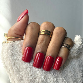 Bordeaux Impérial - Carré Moyen - Mella Nails