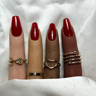 Bordeaux Impérial - Carré Moyen - Mella Nails