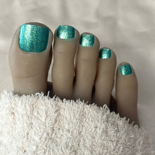 Émeraude Scintillante - Pieds - Mella Nails