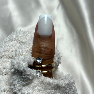 French Blanc Perle de Lait - Carré Moyen - Mella Nails