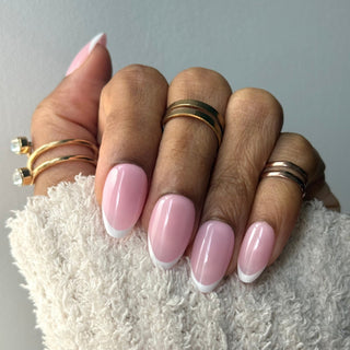French Rose Poudré - Amande Court - Mella Nails