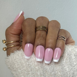 French Rose Poudré - Ballerine Moyen - Mella Nails