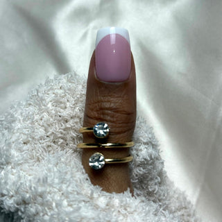 French Rose Poudré - Carré Moyen - Mella Nails