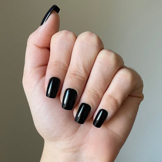 Noir Obsidienne - Carré Moyen - Mella Nails