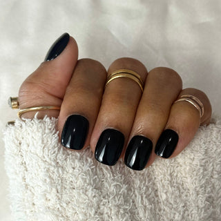 Noir Obsidienne - Extra Court - Mella Nails