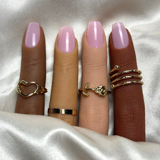 Rose Poudré - Ballerine Moyen - Mella Nails